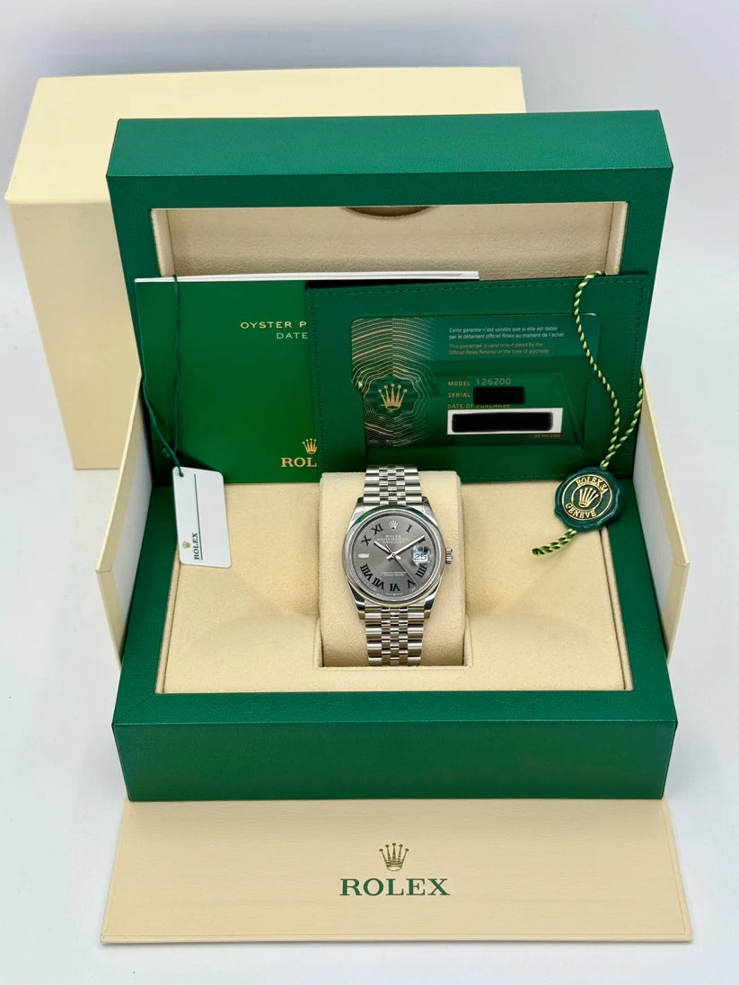 【1:1 Super Clone】  Datejust 36mm 126200 Oyster Perpetual Wimbledon Dial Jubilee Stainless Steel
