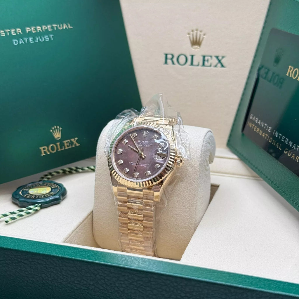 【1:1 Super Clone】 Datejust m278278-0038 Black Mother-of-Pearl 31mm Dial President Bracelet Watch