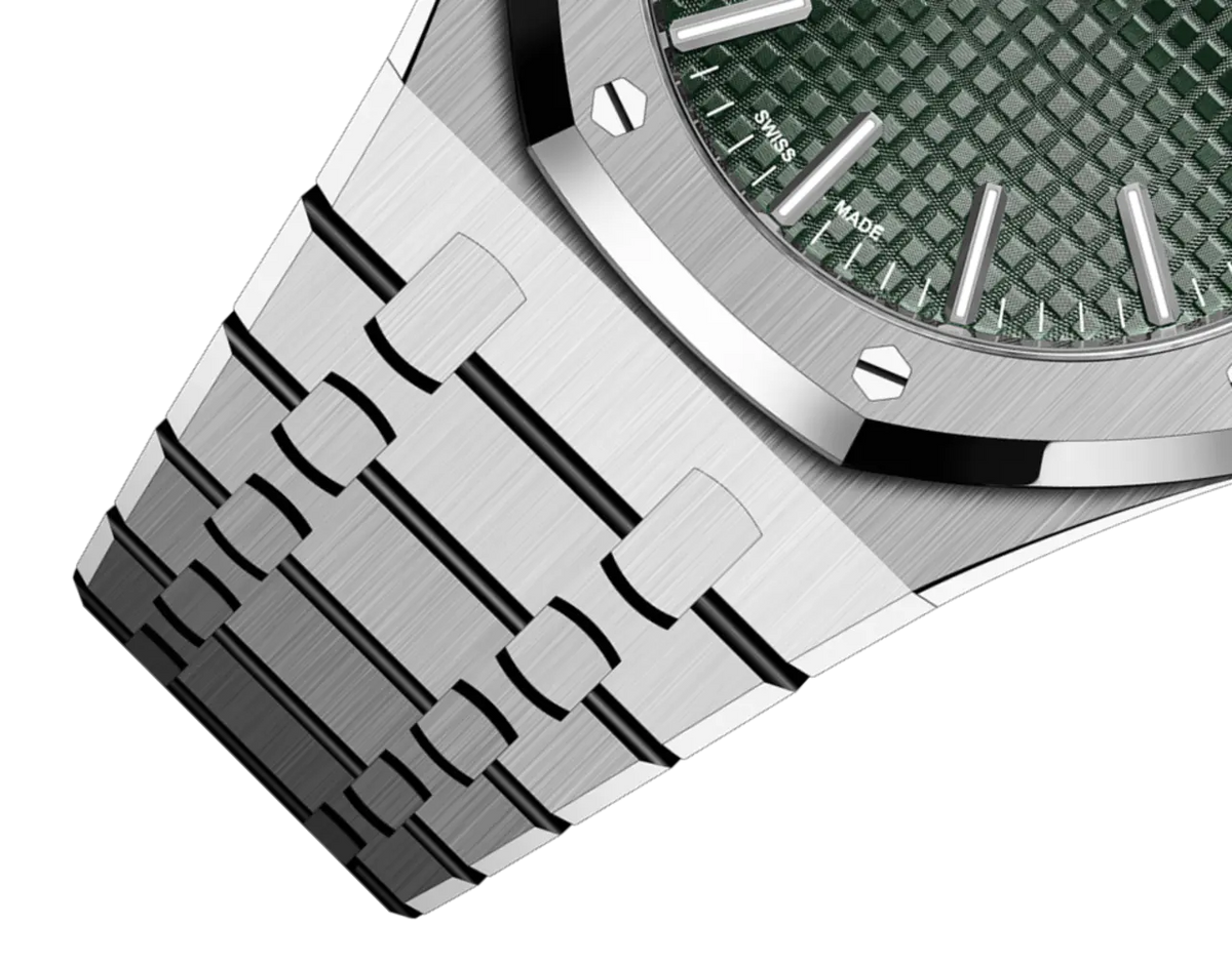 【1:1 Super Clone】A&P ROYAL OAK Khaki Green Dial 41mm