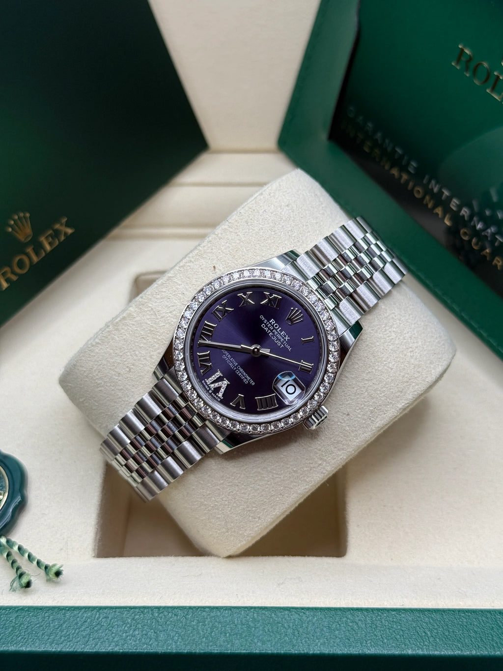 【1:1 Super Clone】 Datejust m278384RBR-0029/0030 Aubergine 31mm Dial Jubilee Watch