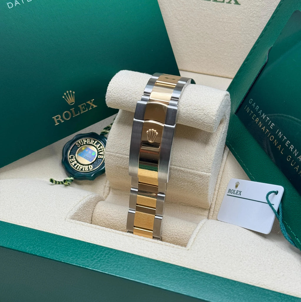 【1:1 Super Clone】  Datejust 41mm 126333 Two-Tone Yellow Gold Fluted Bezel "Wimbledon" Dial Oyster