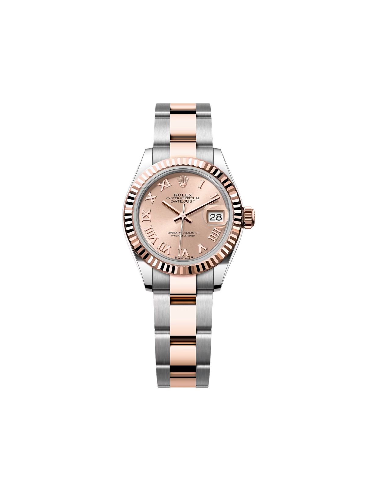 【1:1 Super Clone】 Lady-Datejust 28mm 279171 Pink Roman Oyster Stainless Steel and Rose Gold