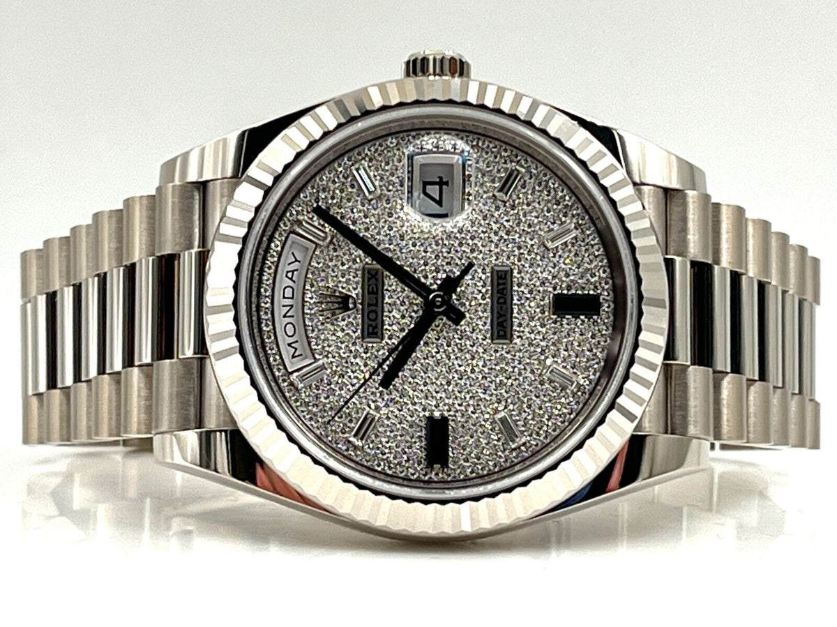 【1:1 Super Clone】  Day-Date 228236-0009 Diamonds & Sapphires Dial