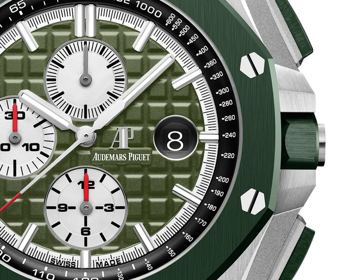 【1:1 Super Clone】A&P OFFSHORE Khaki Green Camouflage Dial CHRONOGRAPH 44mm