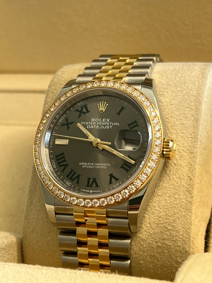 【1:1 Super Clone】  Datejust 36mm 126283 Wimbledon Slate Dial Jubilee Bracelet Watch
