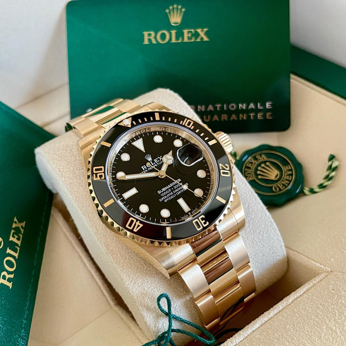 🔥Hot Sale🔥【1:1 Super Clone】Rolex Perpetual Submariner Date 41mm Blue Dial Yellow Gold 126618LB