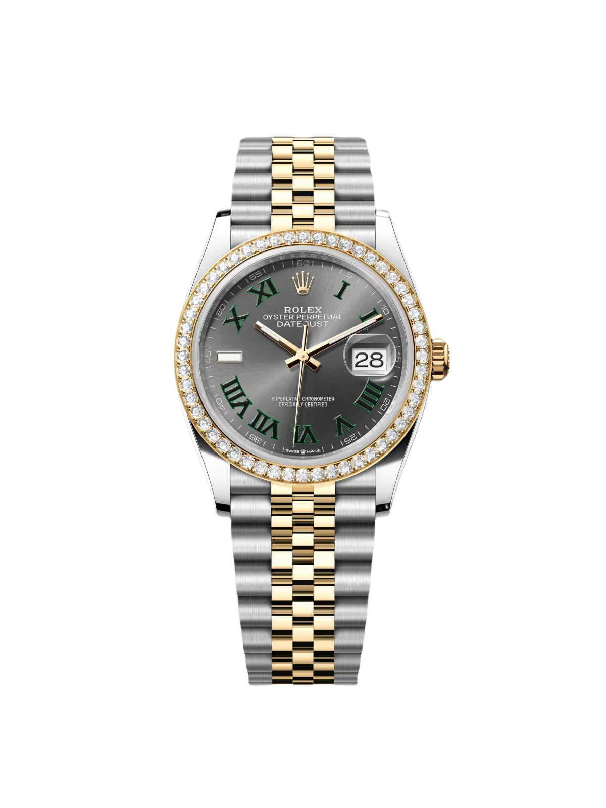 【1:1 Super Clone】  Datejust 36mm 126283 Wimbledon Slate Dial Jubilee Bracelet Watch