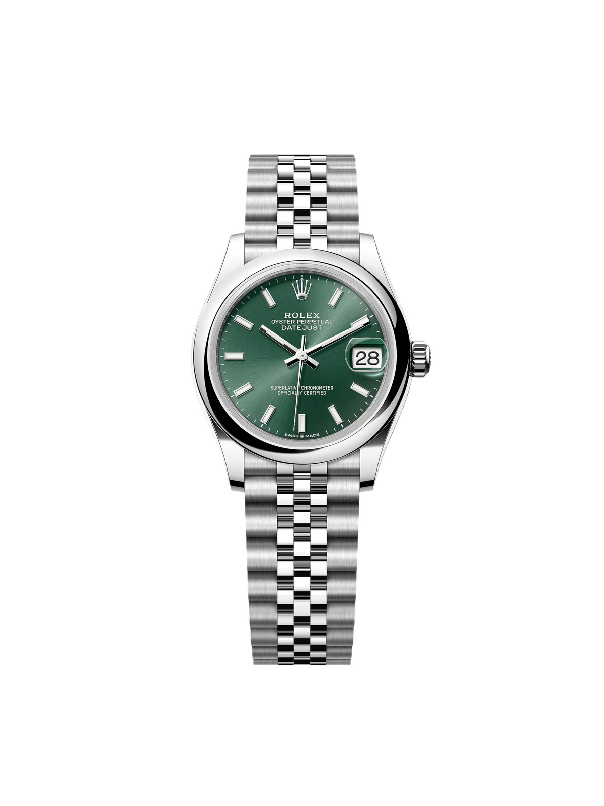 【1:1 Super Clone】 Datejust m278240-0011/0012 31mm Green Stick Domed Bezel Oyster Oystersteel