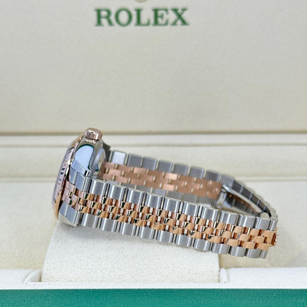 【1:1 Super Clone】 Lady-Datejust 28mm 279171 Chocolate Roman Oyster Stainless Steel and Rose Gold