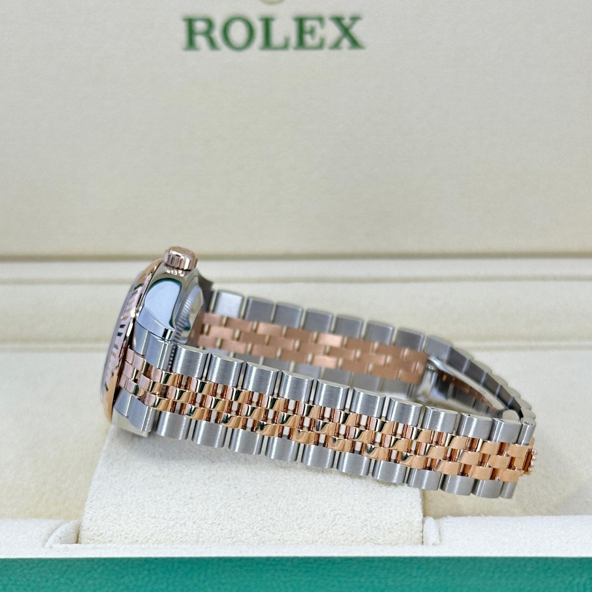 【1:1 Super Clone】 Lady-Datejust 28mm 279171 Chocolate Roman Oyster Stainless Steel and Rose Gold