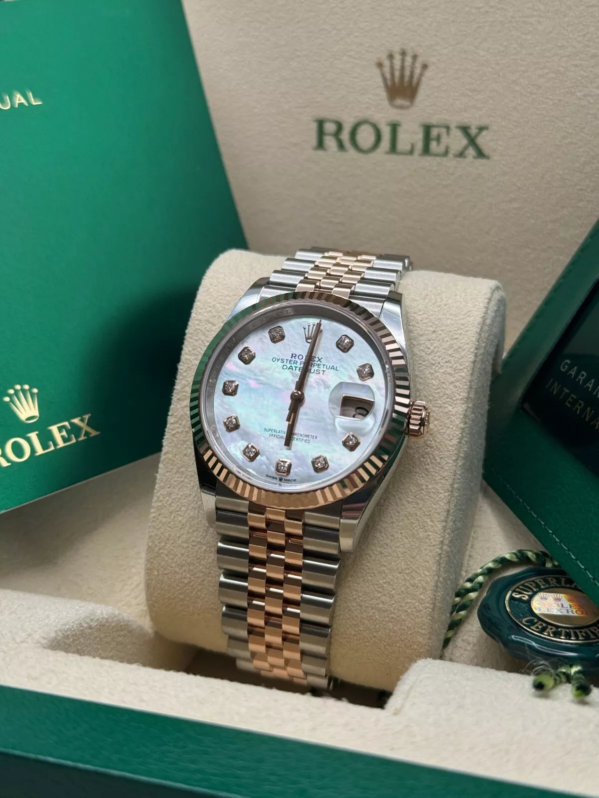 【1:1 Super Clone】  Datejust 36mm 126231 Mother-of-Pearl Dial Jubilee Bracelet