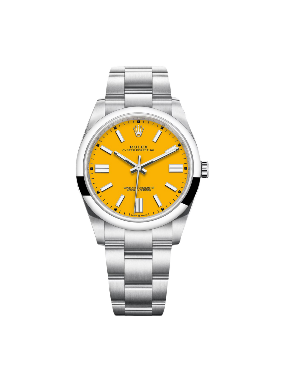 【1:1 Super Clone】 Oyster Perpetual 41mm 124300-0004 Yellow Dial