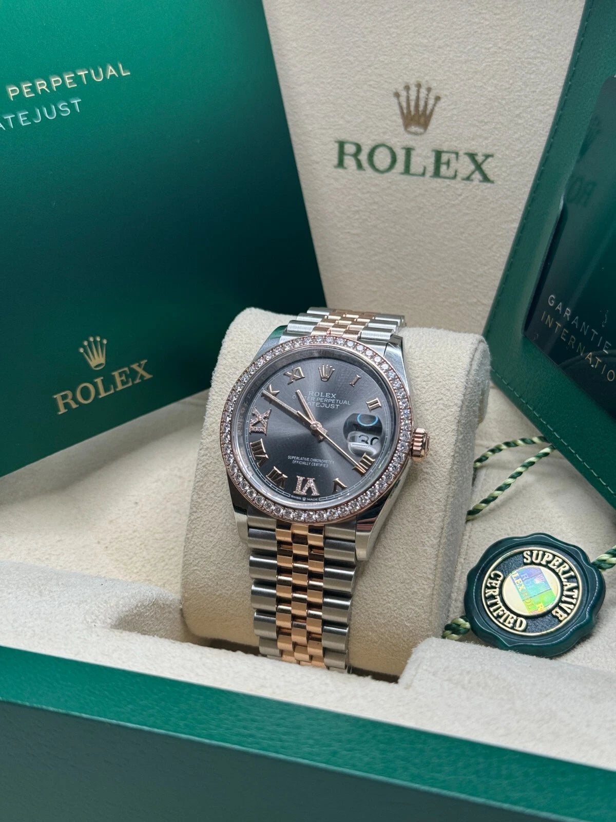 【1:1 Super Clone】  Datejust 36mm 126281 Slate Dial Oyster Bracelet