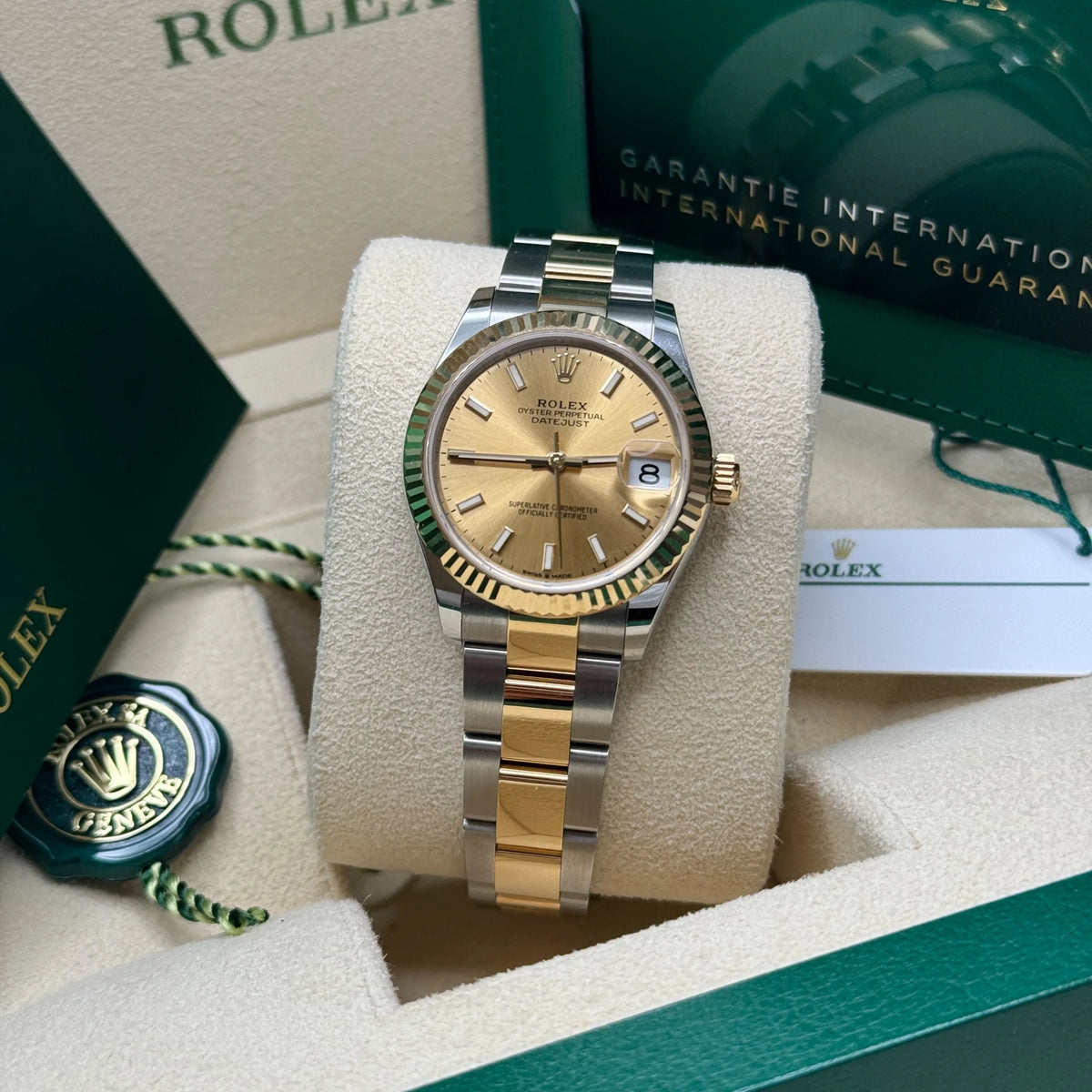 【1:1 Super Clone】 Datejust m278273-0013/0014 31mm Champagne Dial Stainless Steel and Yellow Gold Oyster Watch