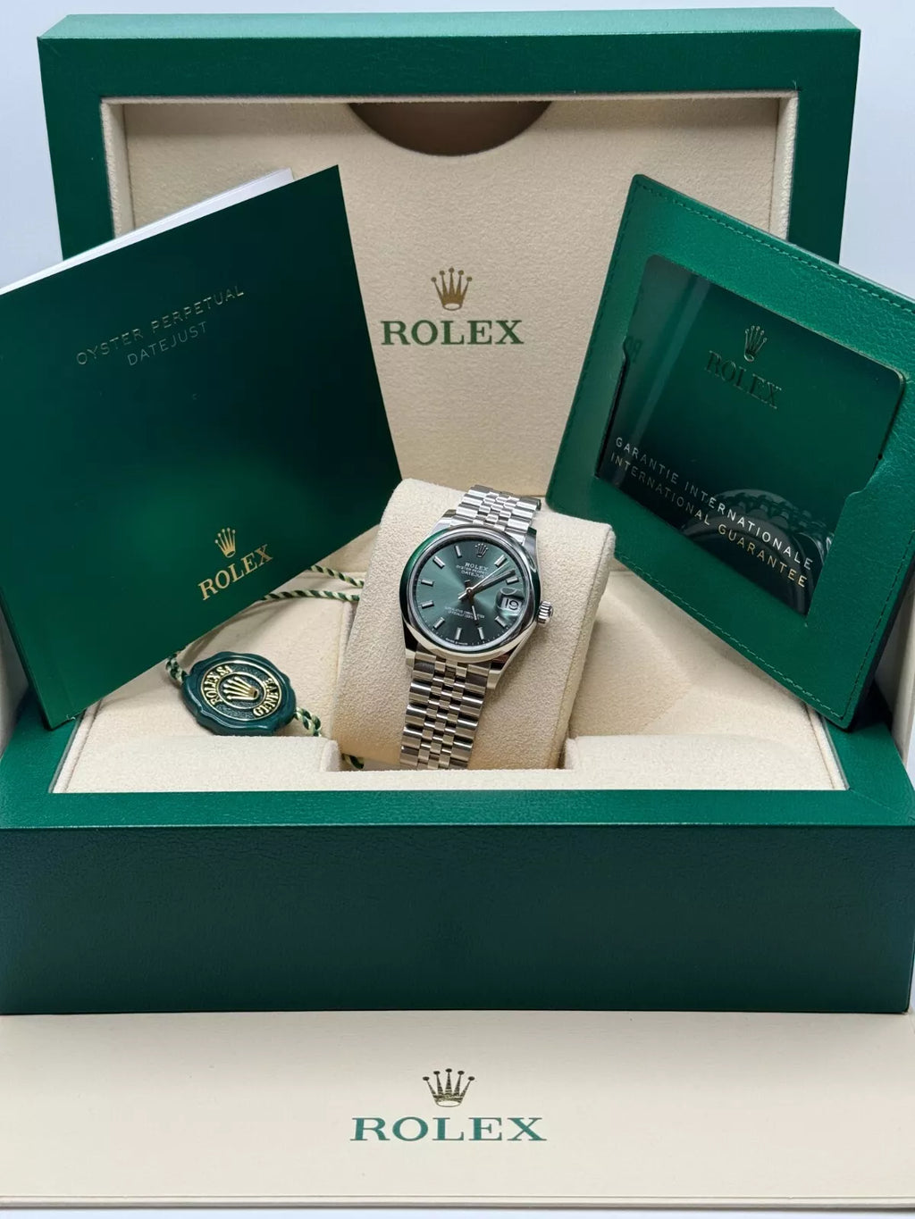 【1:1 Super Clone】 Datejust m278240-0011/0012 31mm Green Stick Domed Bezel Oyster Oystersteel