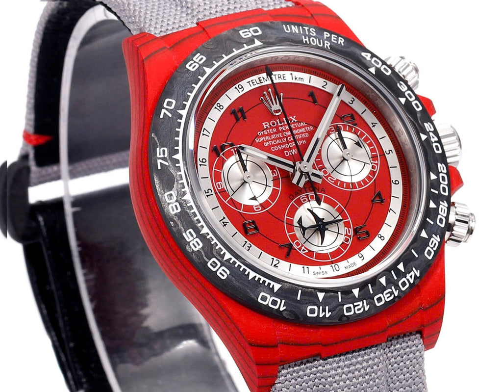 【1:1 Super Clone】Rolex Cosmograph Daytona DIW Carbon AVIA Red 40mm Replica 1:1 – Top Quality Version