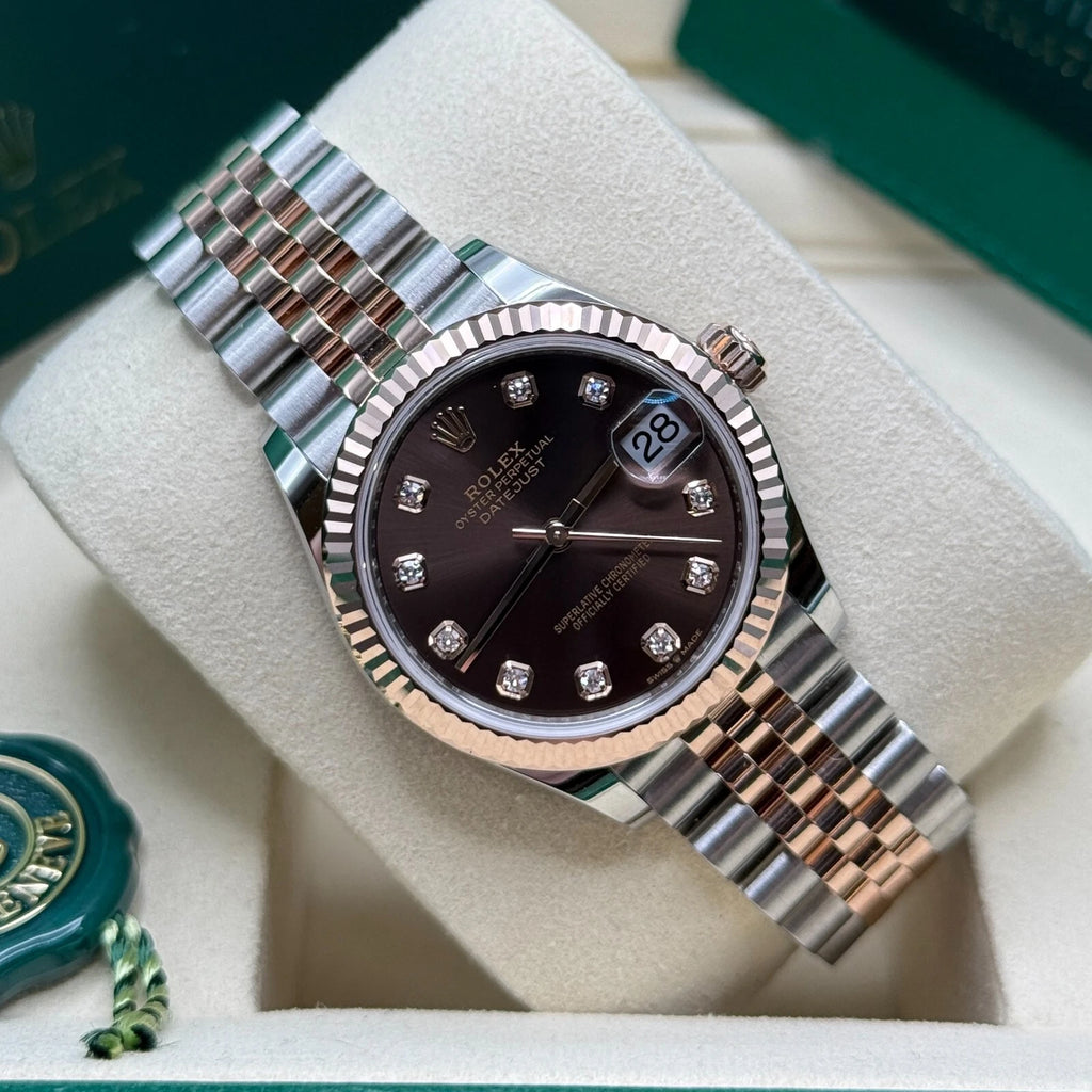 【1:1 Super Clone】 Datejust m278271-0027/0028 Chocolate 31mm Dial Oyster Bracelet Watch