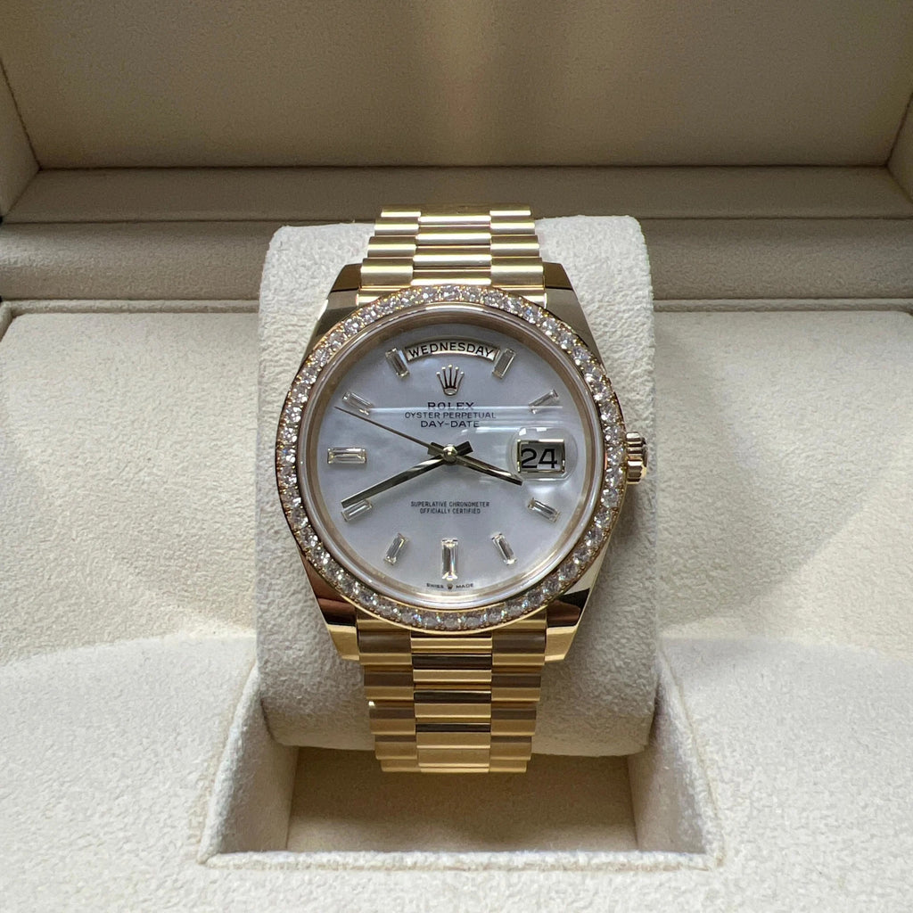 【1:1 Super Clone】 Day-Date 40mm White Mother-of-Pearl Dial President Watch 228348RBR-0046