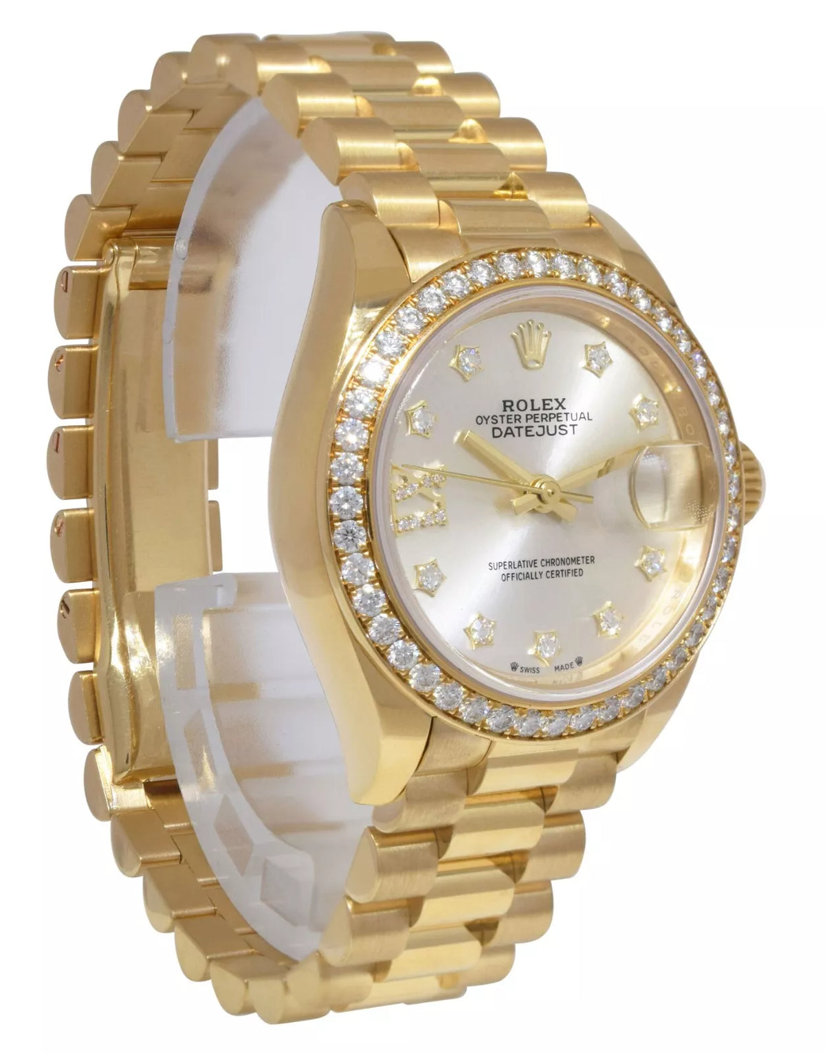 【1:1 Super Clone】 Lady-Datejust 28mm 279138RBR Silver Dial President Bracelet Watch