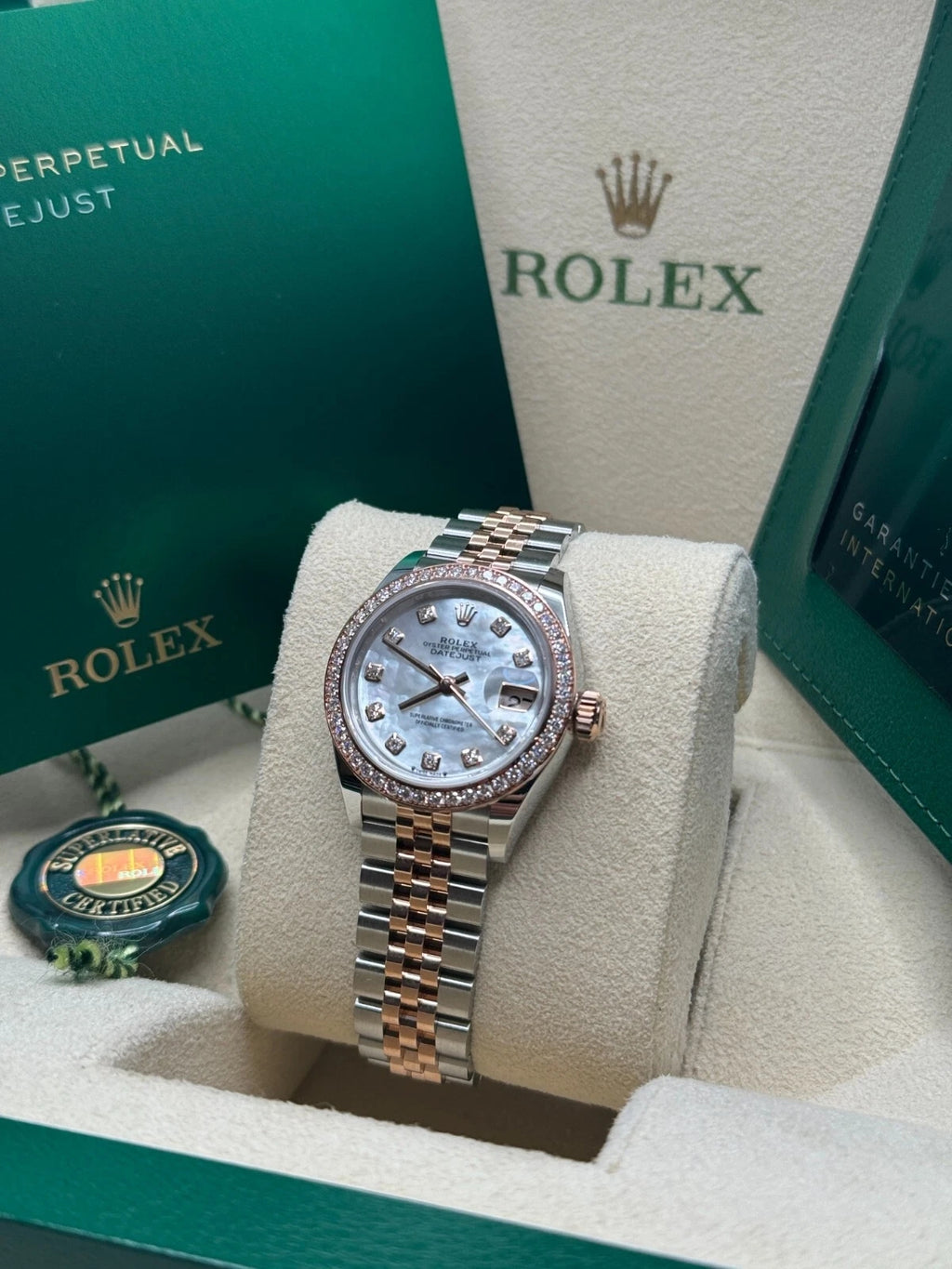 【1:1 Super Clone】 Lady-Datejust 28mm 279381RBR Mother-of-Pearl Diamond Dial Oyster Bracelet