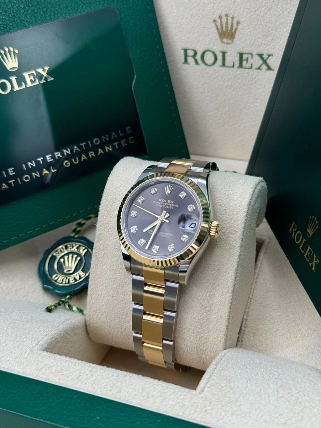 【1:1 Super Clone】 Datejust m278273-0021/0022 31mm Dark Grey Dial Stainless Steel and Yellow Gold Oyster Watch
