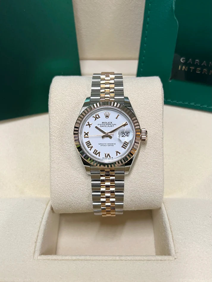 【1:1 Super Clone】 Lady-Datejust 28mm 279171 White Roman Oyster Stainless Steel and Rose Gold
