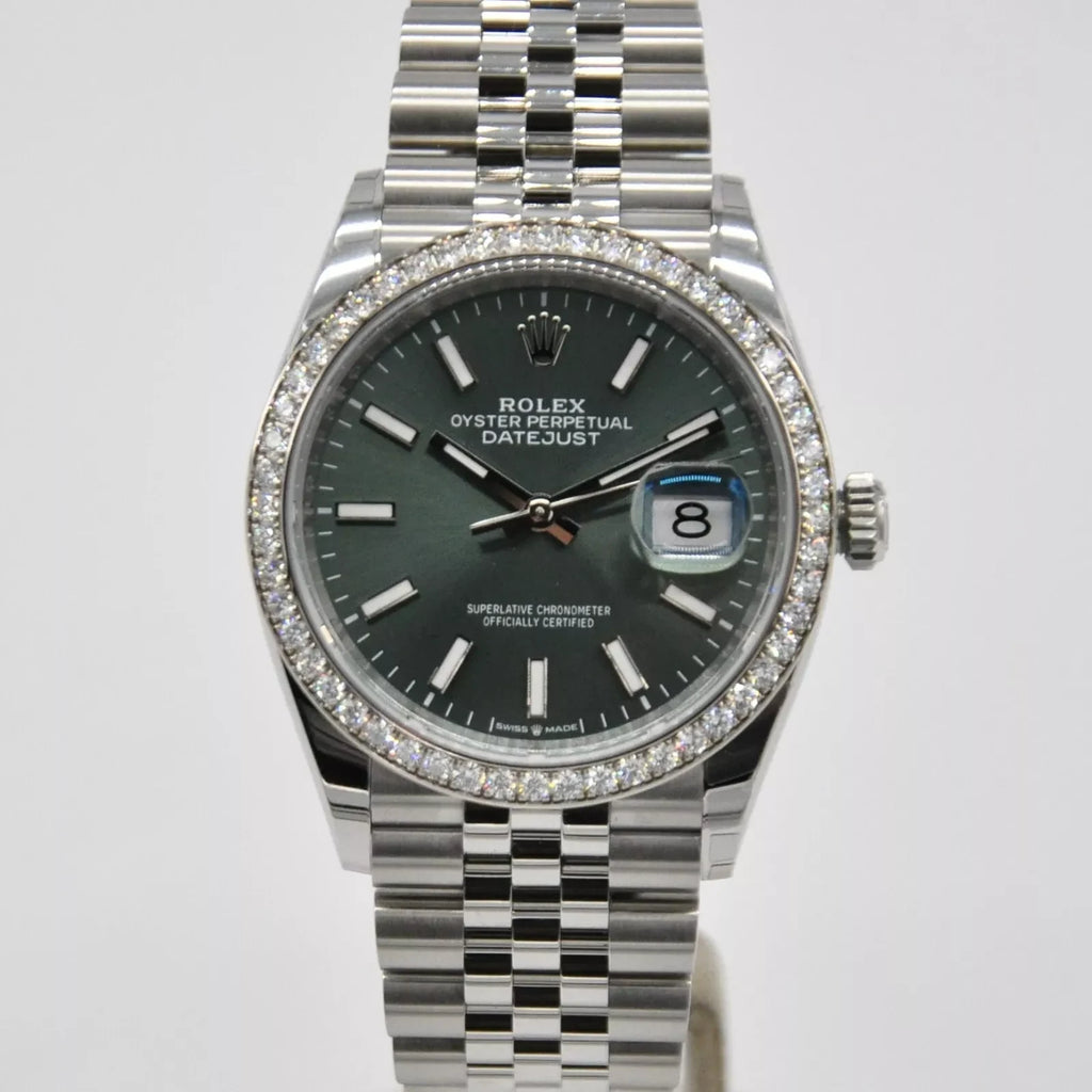 【1:1 Super Clone】  Datejust 36mm 126284 Green Dial Jubilee Bracelet