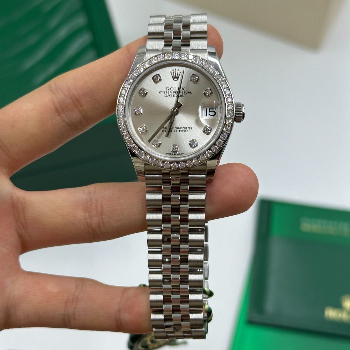 【1:1 Super Clone】 Datejust m278384RBR-0033/0034 Silver 31mm Dial Oyster Watch