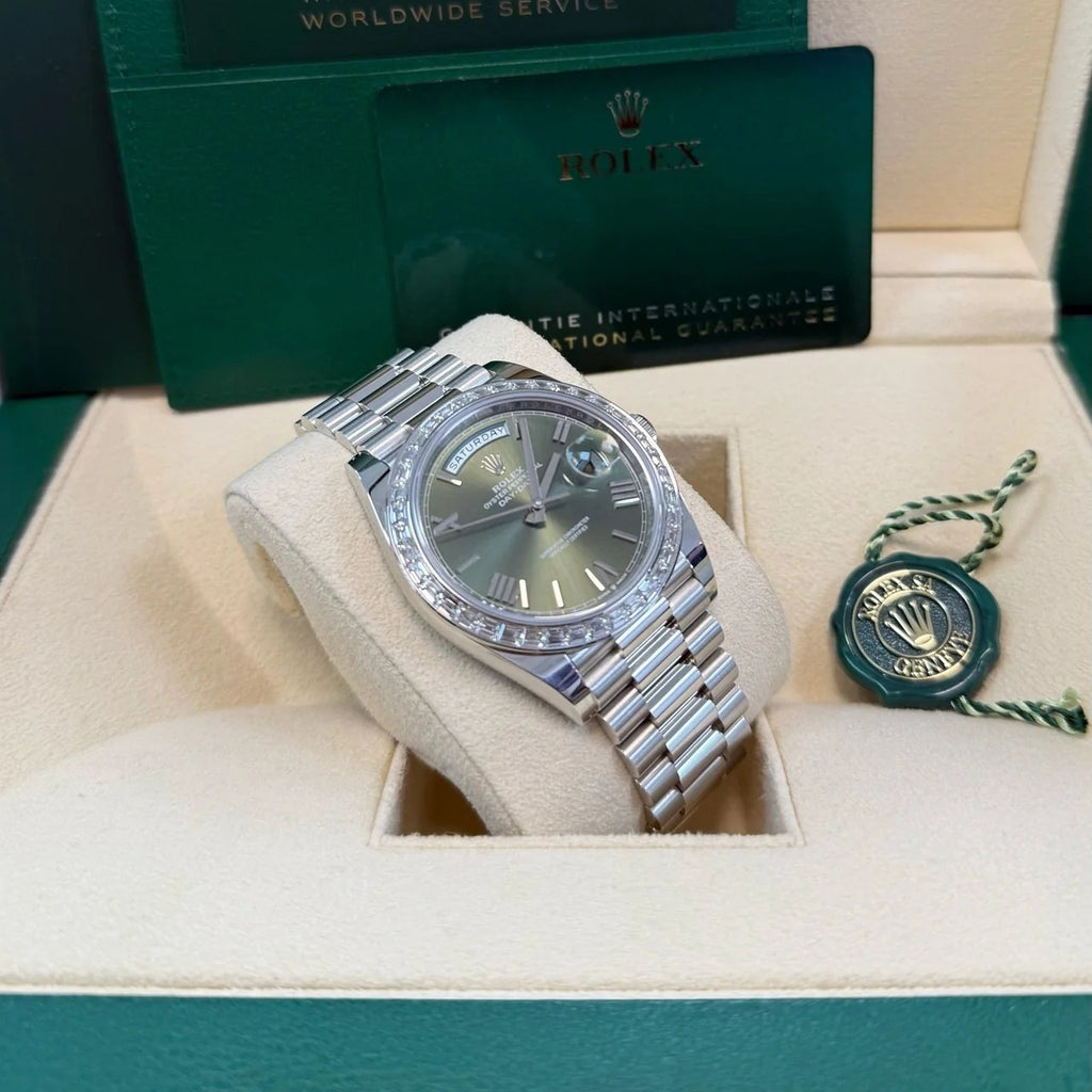 【1:1 Super Clone】 Day-Date 40mm 228396TBR-0020 Green Roman Dial