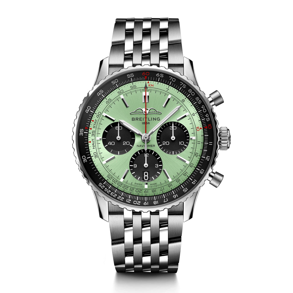 【1:1 Super Clone】Breitling AB0138241L1A1 Navitimer B01 Green Dial