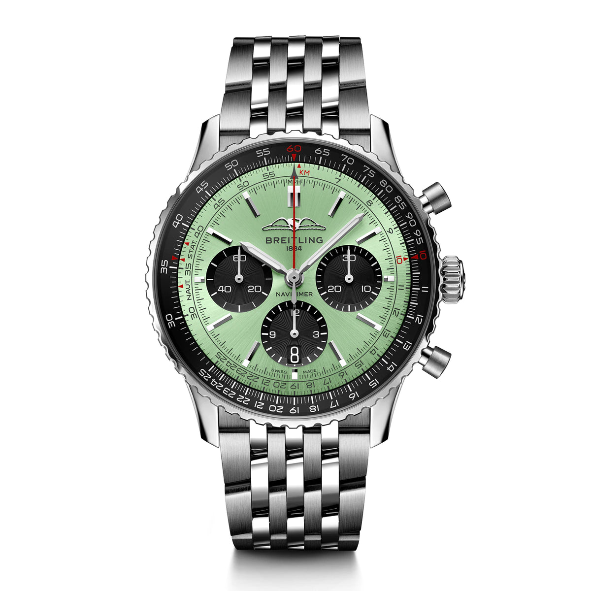【1:1 Super Clone】Breitling AB0138241L1A1 Navitimer B01 Green Dial
