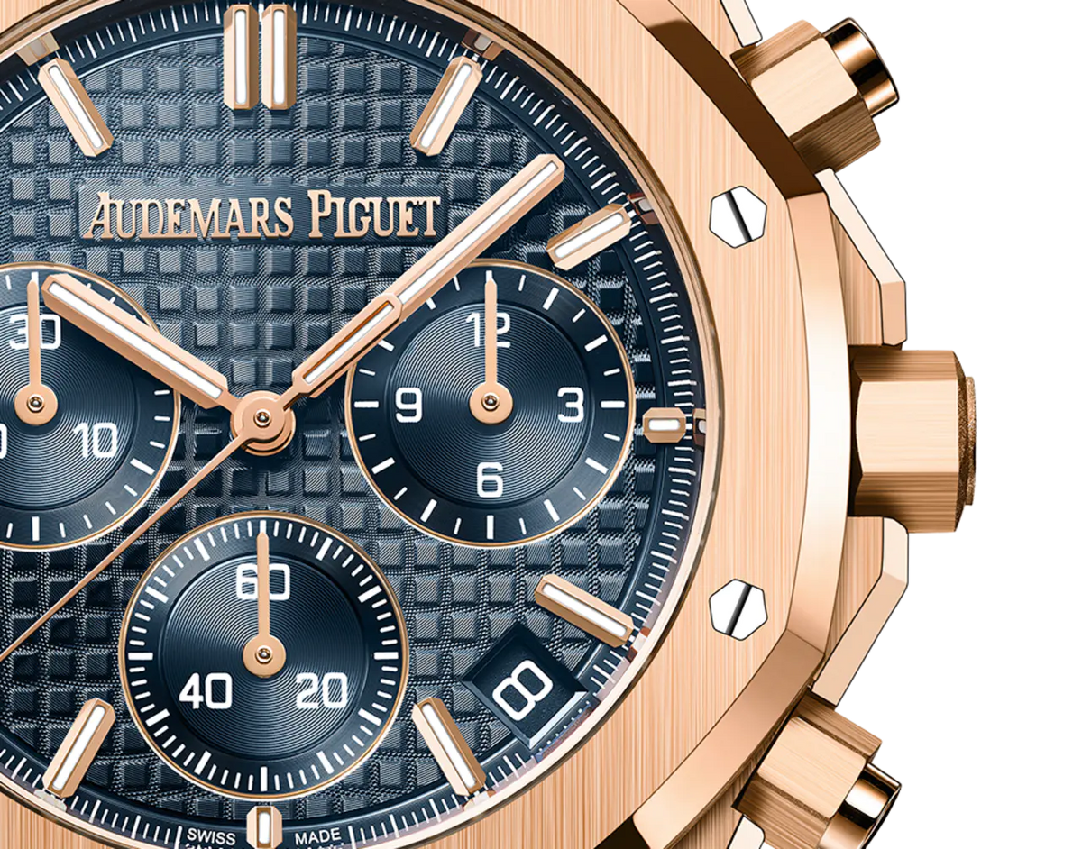 【1:1 Super Clone】A&P ROYAL OAK Pink Gold “Bleu nuit nuage 50” Dial CHRONOGRAPH 41mm