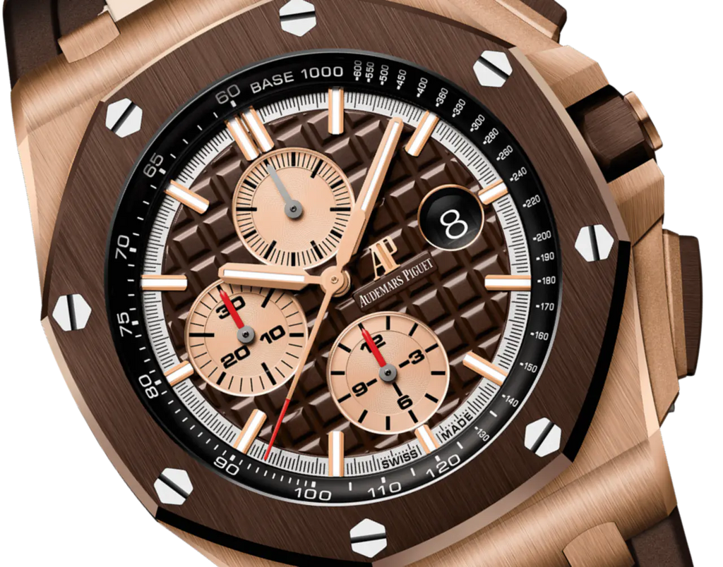 【1:1 Super Clone】A&P OFFSHORE Pink Gold Brown Camouflage Dial CHRONOGRAPH 44mm
