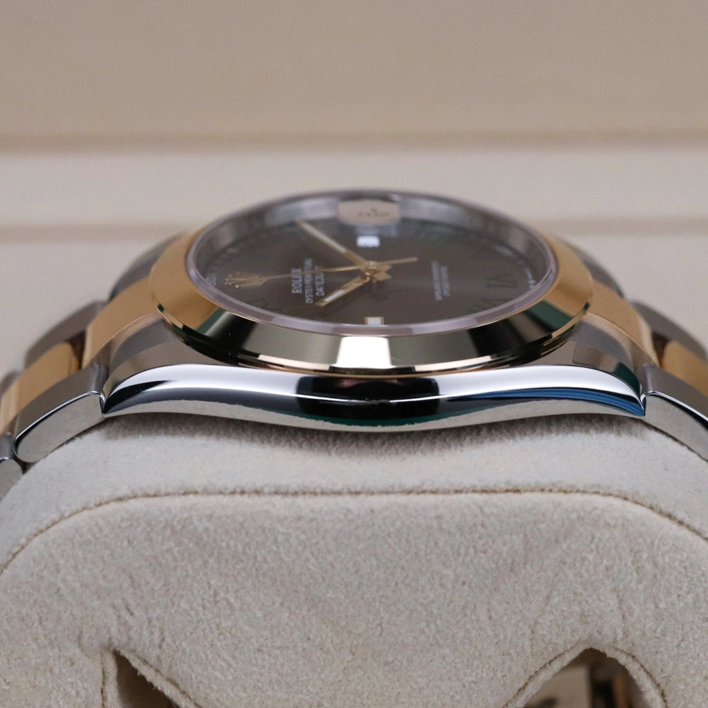 【1:1 Super Clone】 Datejust 41mm 126303 Slate Roman Oyster Steel and Yellow Gold Mens Watch