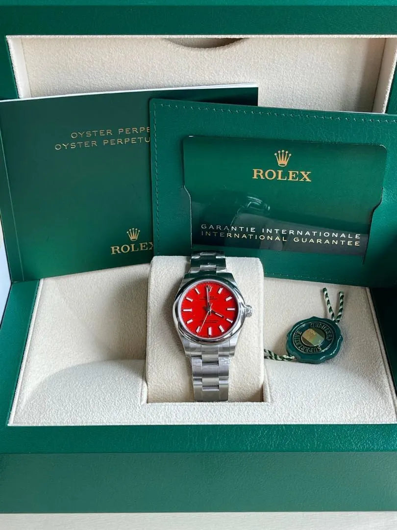 【1:1 Super Clone】 Oyster Perpetual 31mm 277200-0008 Coral Red Dial Oyster Bracelet Watch