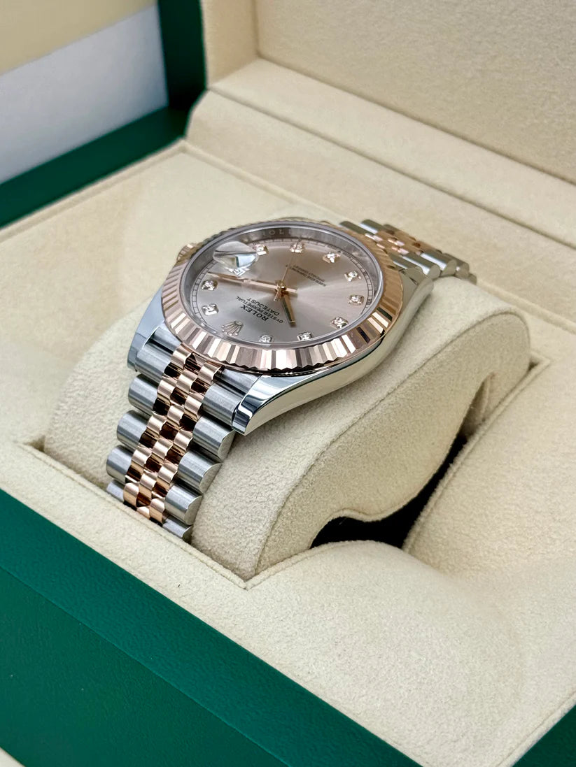 【1:1 Super Clone】 Datejust 41mm 126331 Sundust Diamond Jubilee Steel and Everose Gold Watch