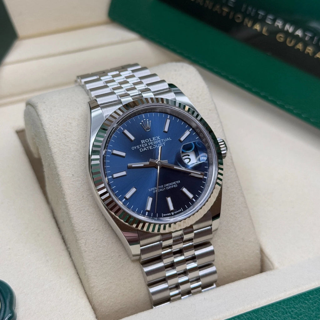 【1:1 Super Clone】  Datejust 36mm 126234 Blue Index Dial 36mm Oyster Stainless Steel
