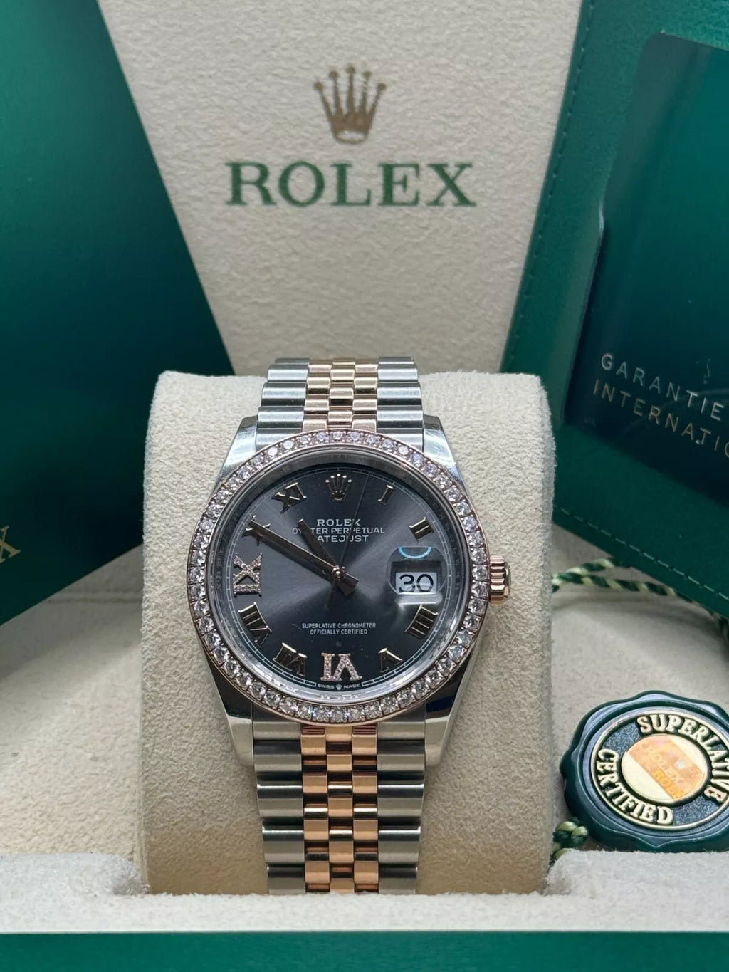 【1:1 Super Clone】  Datejust 36mm 126281 Slate Dial Oyster Bracelet