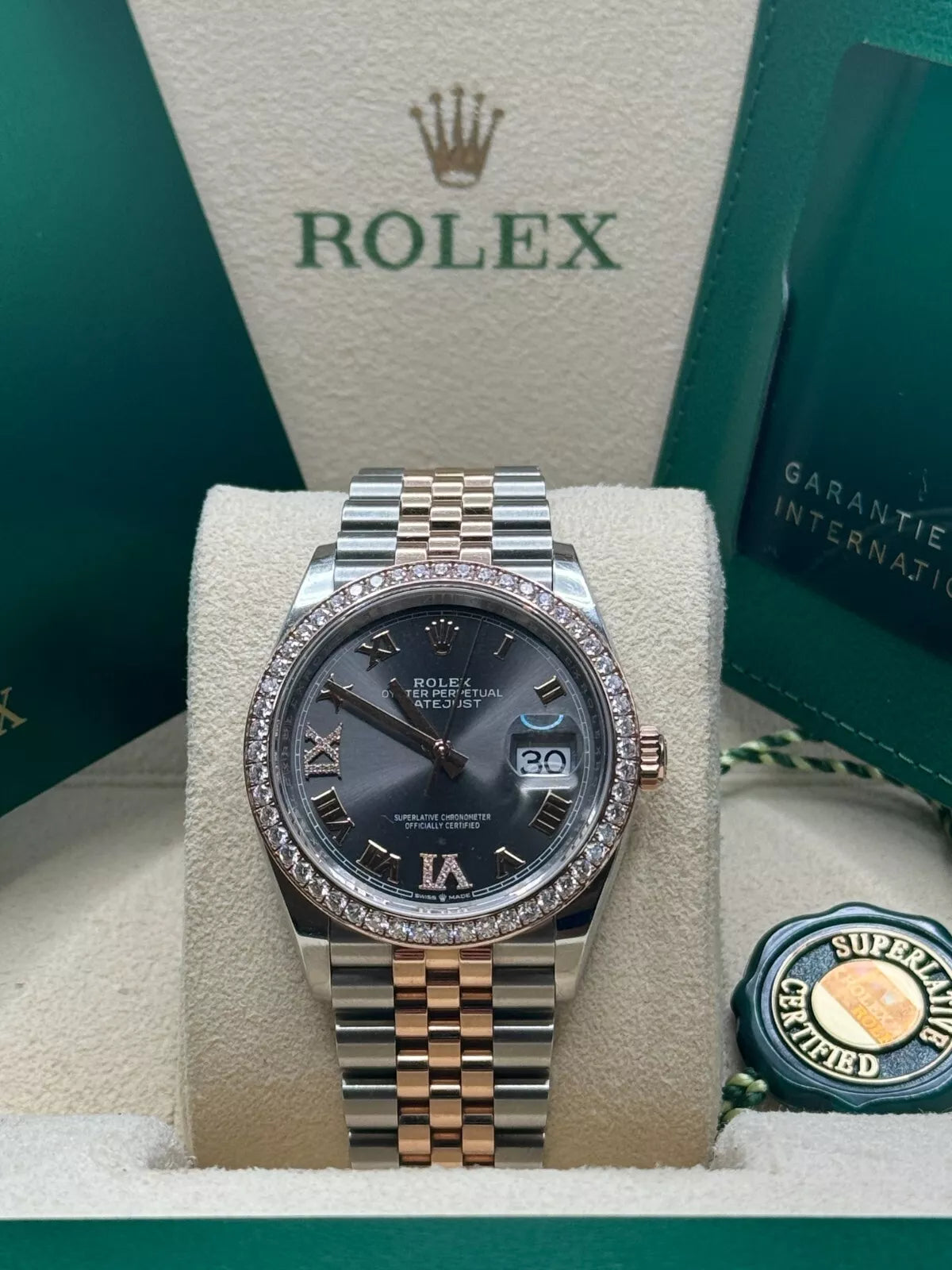 【1:1 Super Clone】  Datejust 36mm 126281 Slate Dial Oyster Bracelet