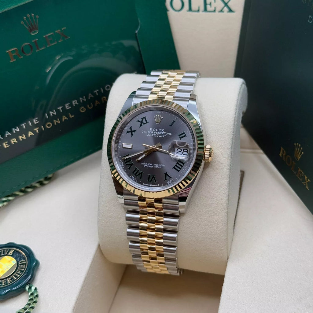【1:1 Super Clone】  Datejust 36mm 126233 Wimbledon Slate Dial Oyster Bracelet Watch