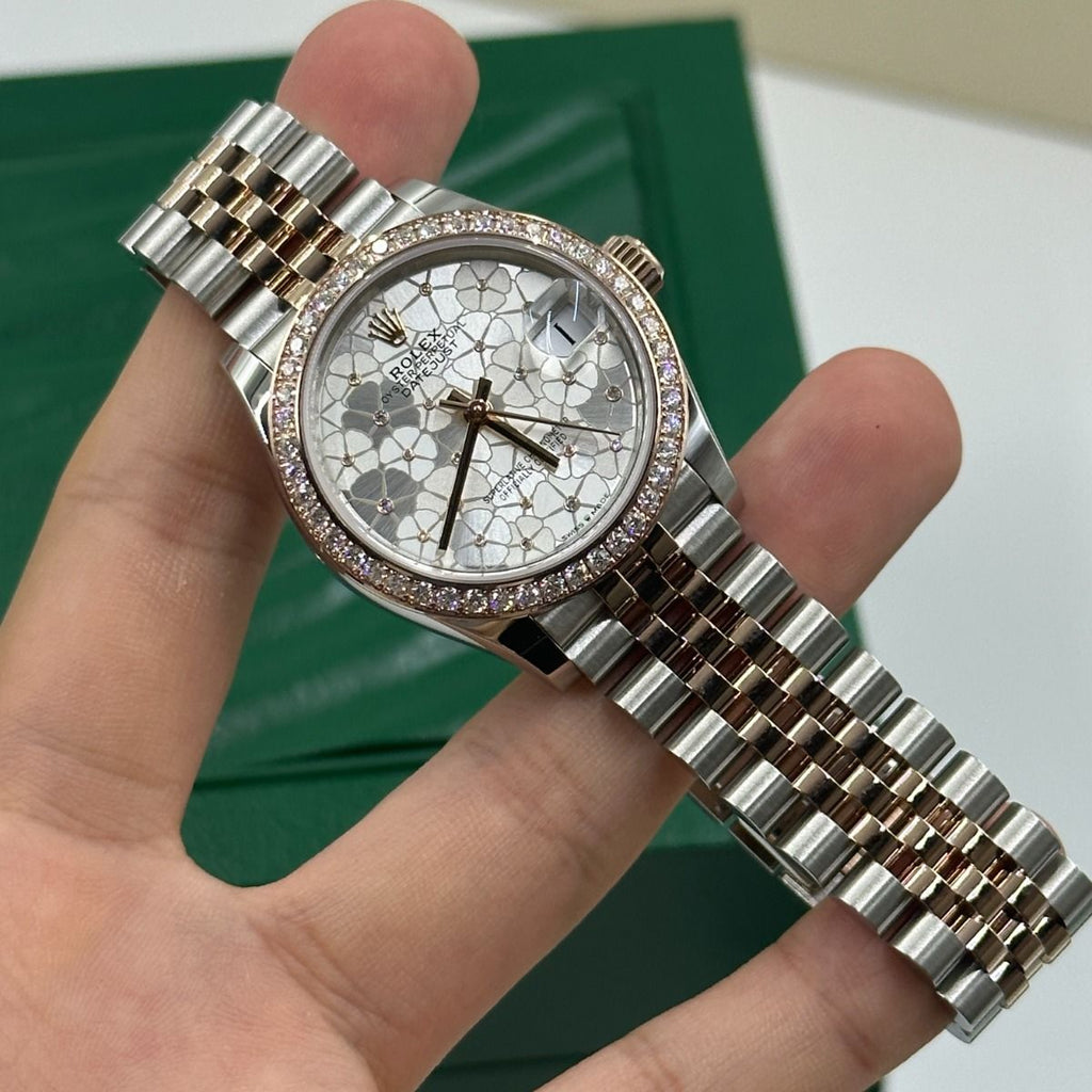 【1:1 Super Clone】 Datejust m278381-0031/0032 Silver Floral Motif Diamond Dial Diamond-Set Bezel 31mm