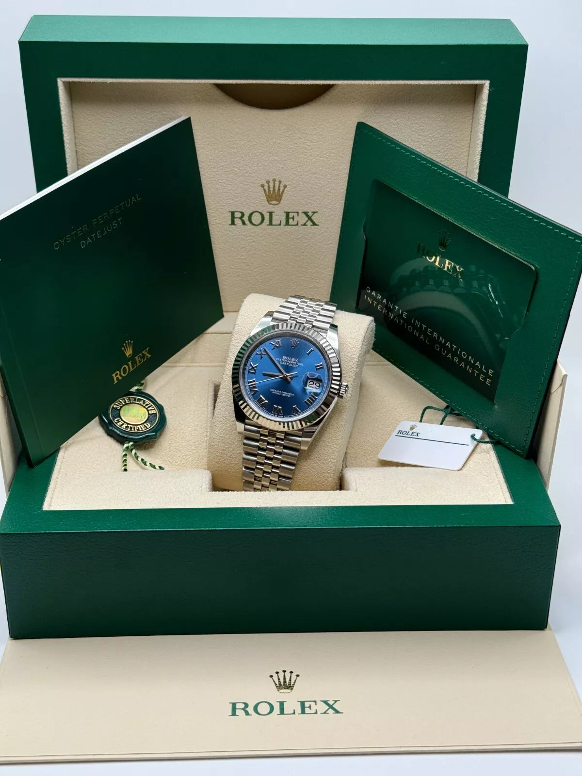 【1:1 Super Clone】  Datejust 41mm 126334 Blue Roman Oyster Stainless Steel Men’s Watch