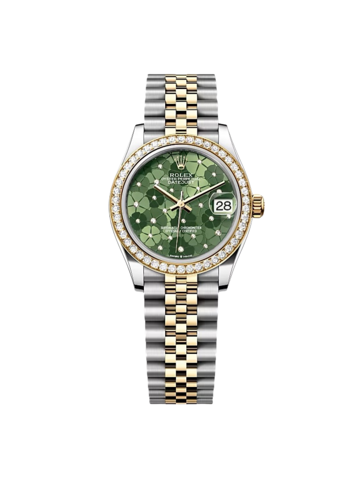 【1:1 Super Clone】 Datejust m278383-0031/0032 31mm Green Floral Dial Oyster Bracelet