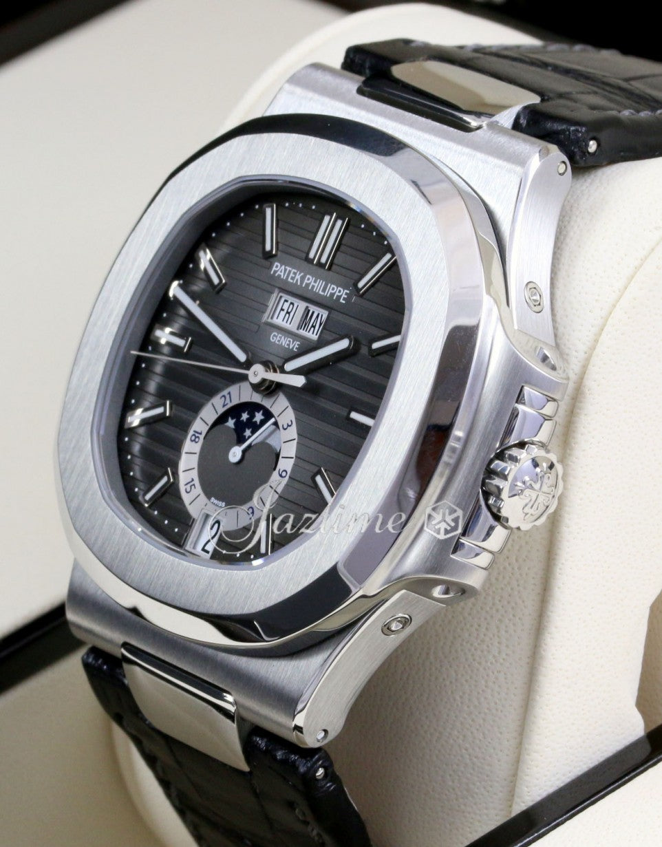 Patek Philippe Nautilus, 40.5mm, Stainless Steel, Black Dial, 5726A-001