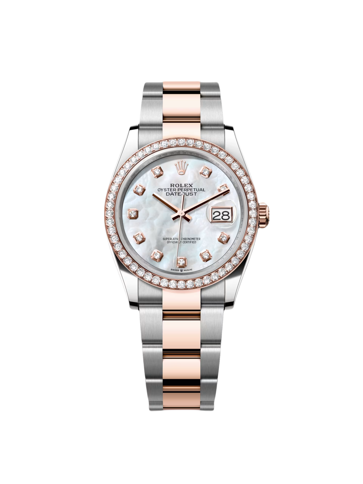 【1:1 Super Clone】  Datejust 36mm 126281 Mother-of-Pearl Dial Jubilee Bracelet