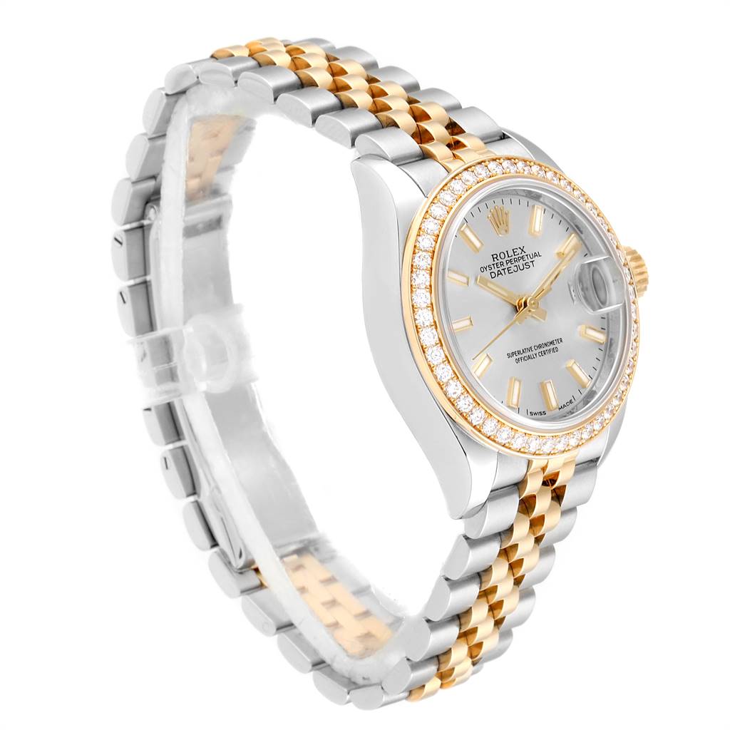 【1:1 Super Clone】 Lady-Datejust 28mm 279383RBR Silver Dial Yellow Rolesor Oyster Bracelet
