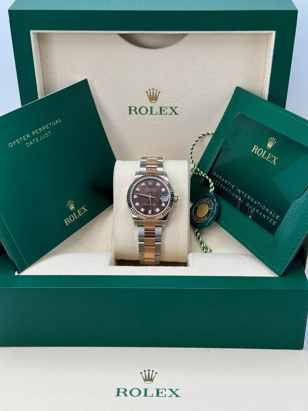 【1:1 Super Clone】 Datejust m278271-0027/0028 Chocolate 31mm Dial Oyster Bracelet Watch