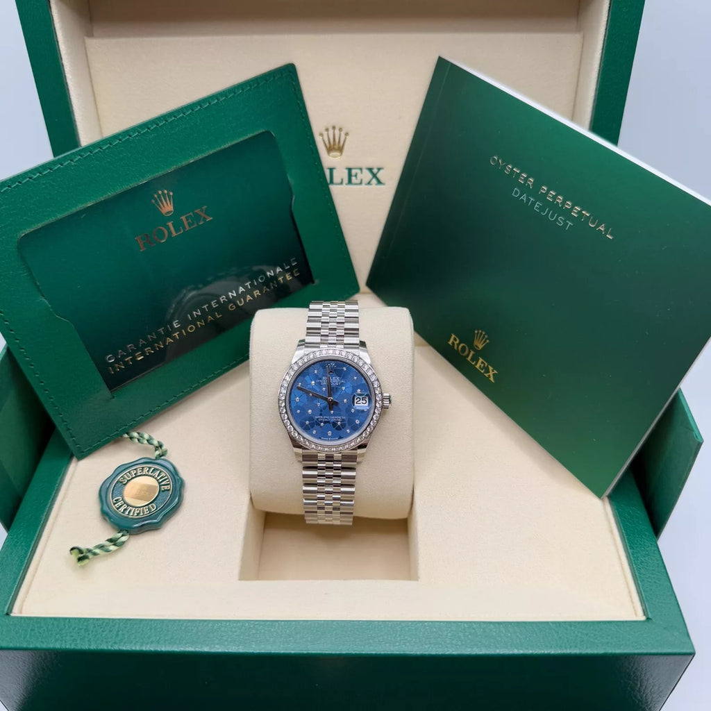 【1:1 Super Clone】 Datejust m278384RBR-0039/0040 Azzurro Blue 31mm Dial Oyster Watch