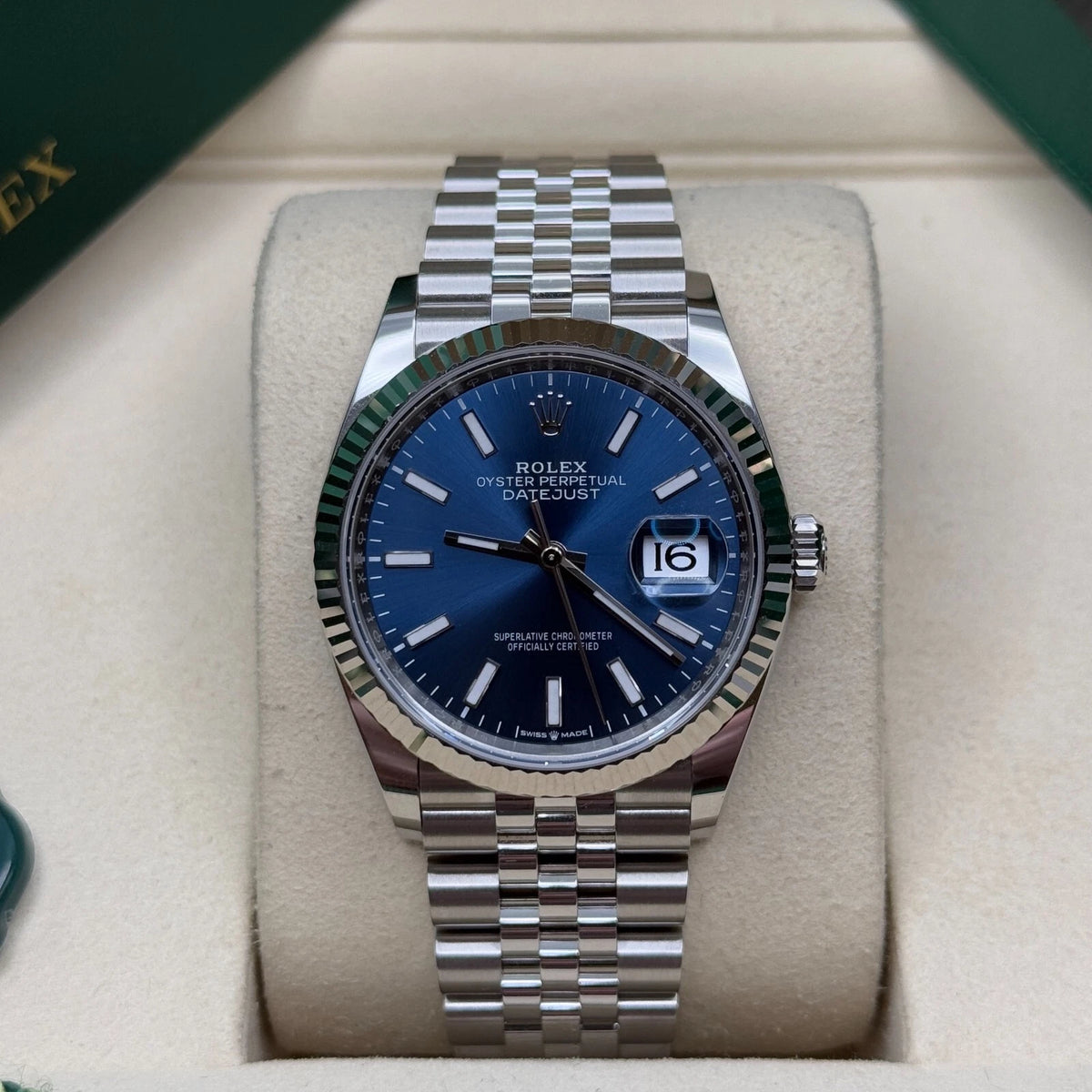 【1:1 Super Clone】  Datejust 36mm 126234 Blue Index Dial 36mm Oyster Stainless Steel