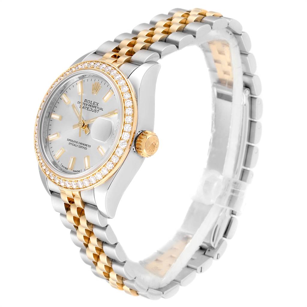 【1:1 Super Clone】 Lady-Datejust 28mm 279383RBR Silver Dial Yellow Rolesor Oyster Bracelet